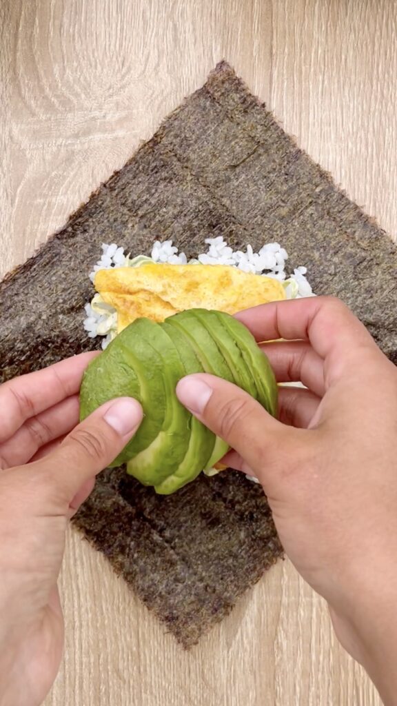 Assembling Katsu Onigirazu