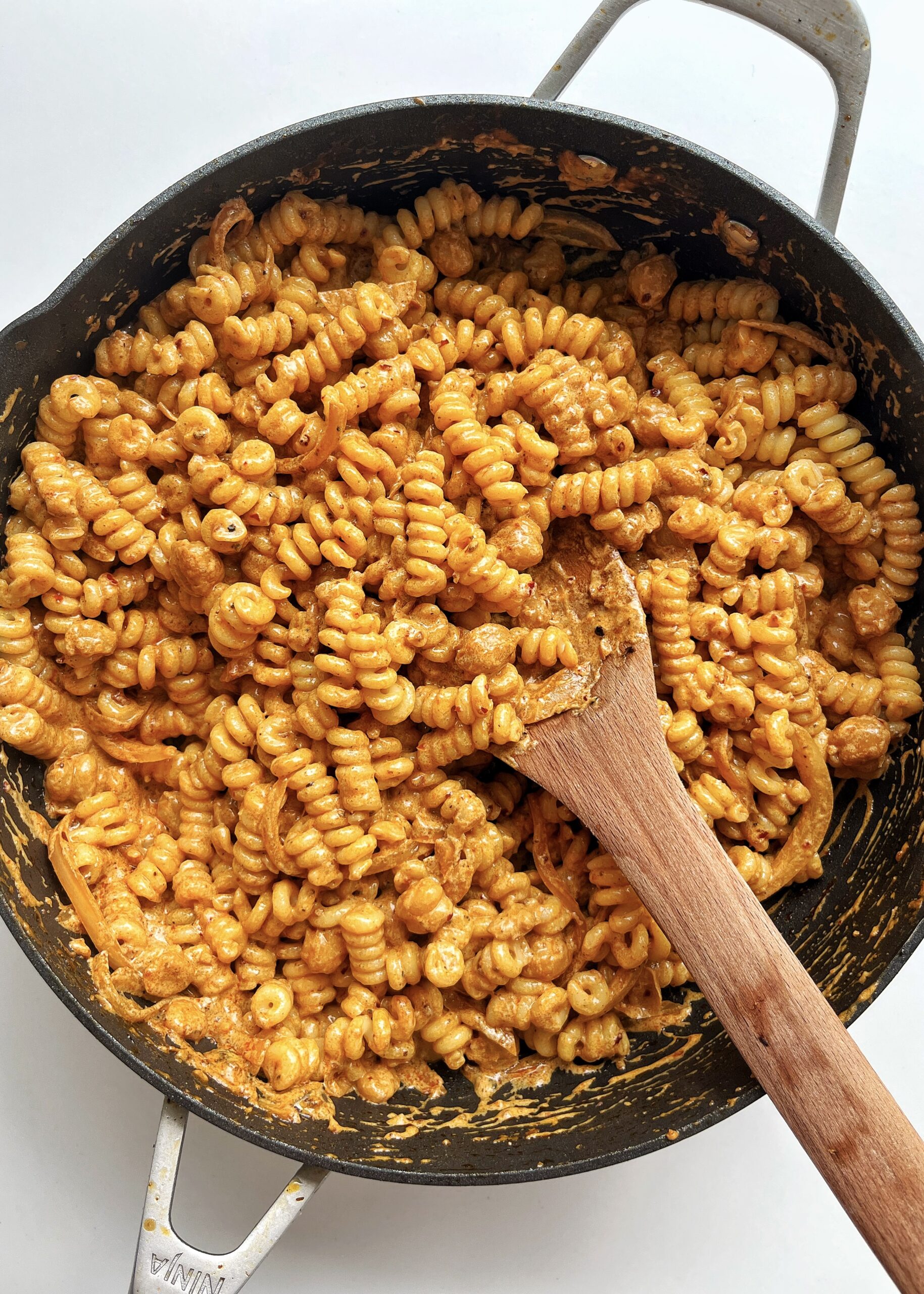 pan of honey harissa chicken