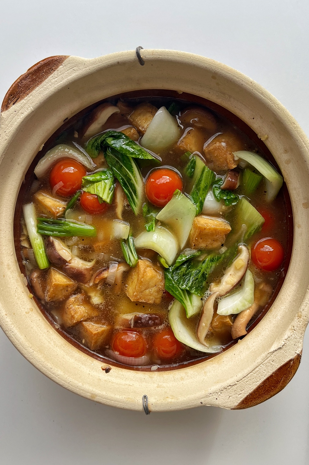 Finished claypot tofu recipe.