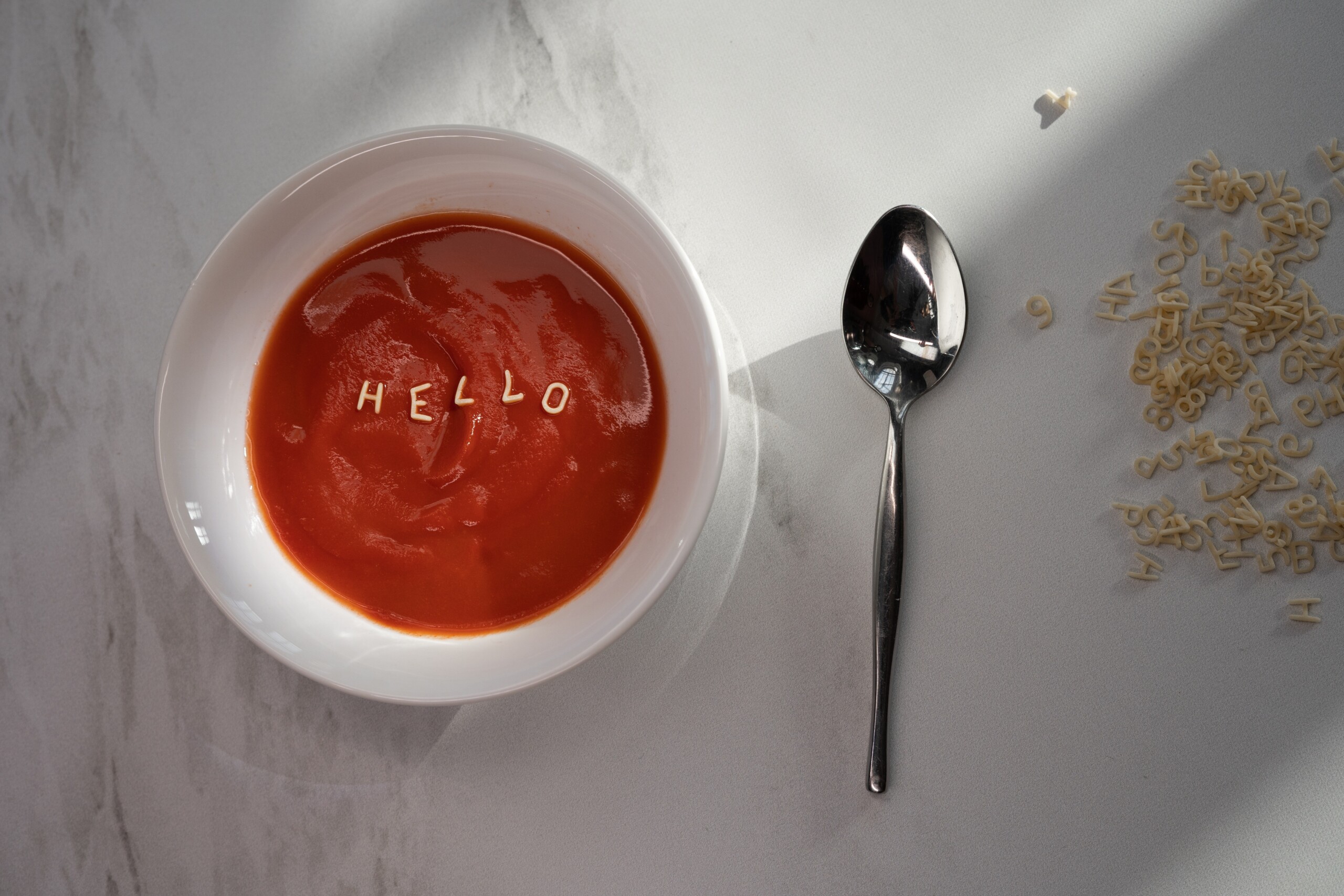 Alphabet pasta.