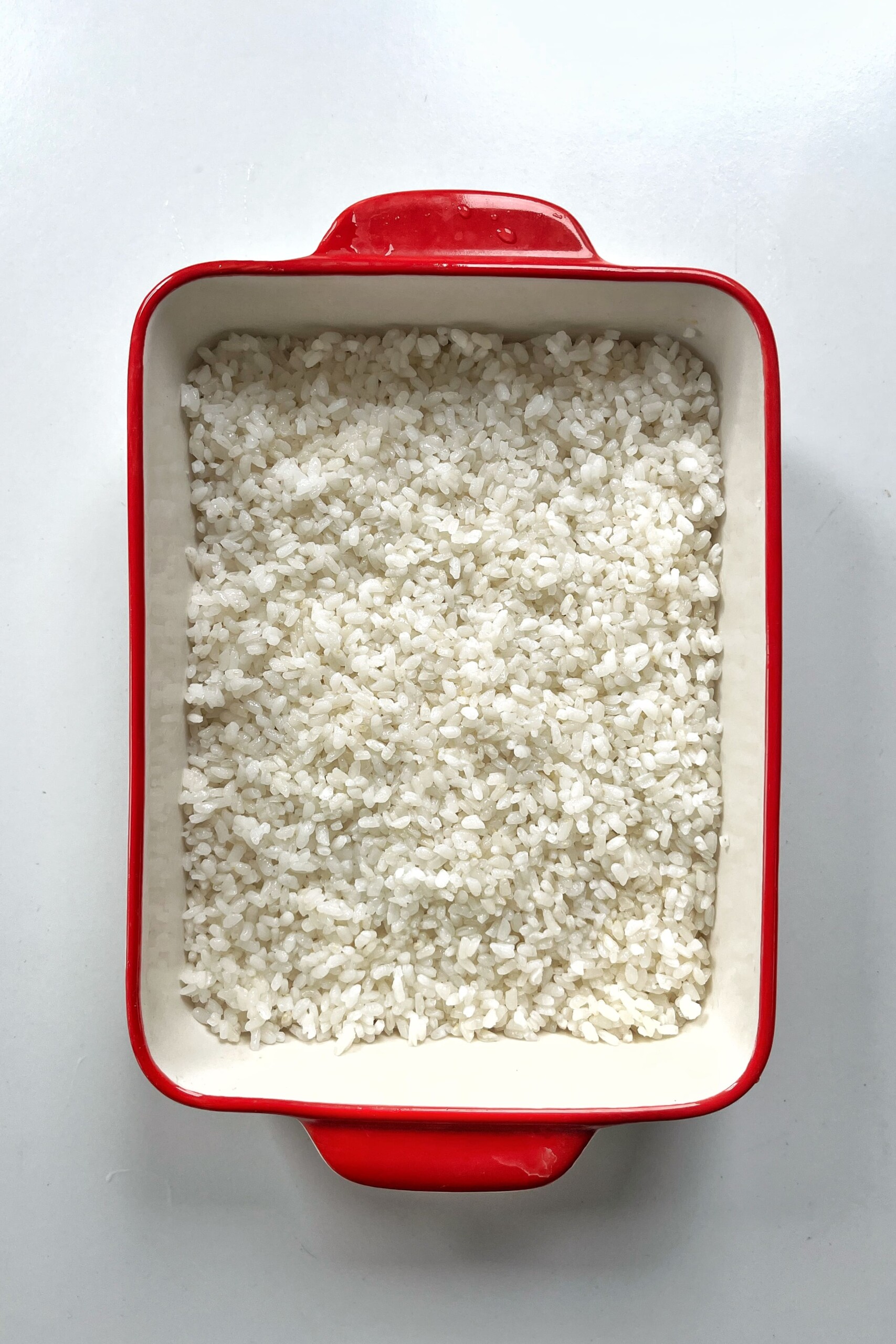 Rice for sushi bake.