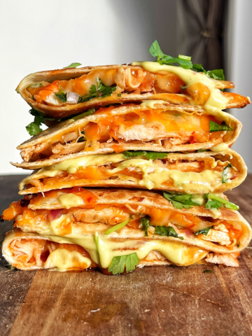 Turkey quesadillas.