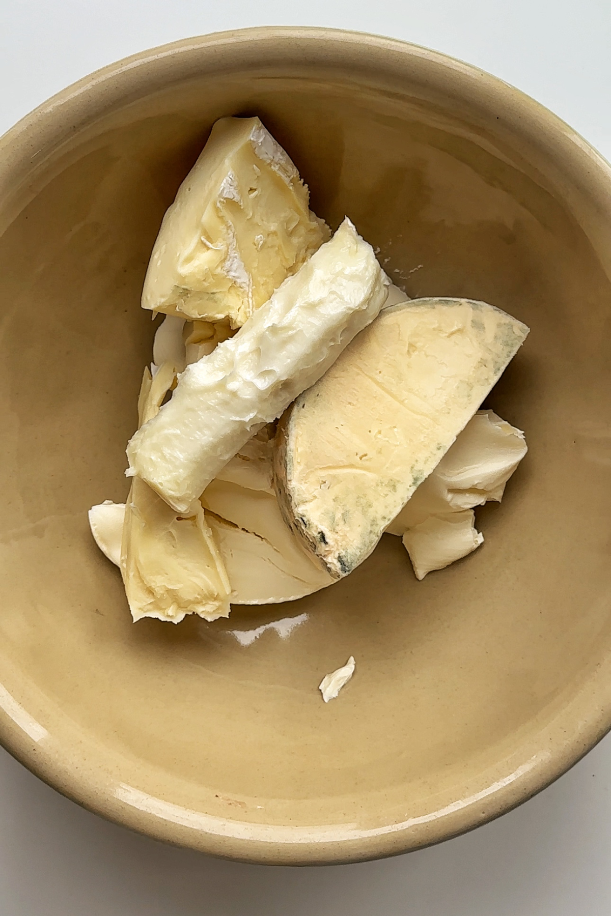 Cheeses in bowl.