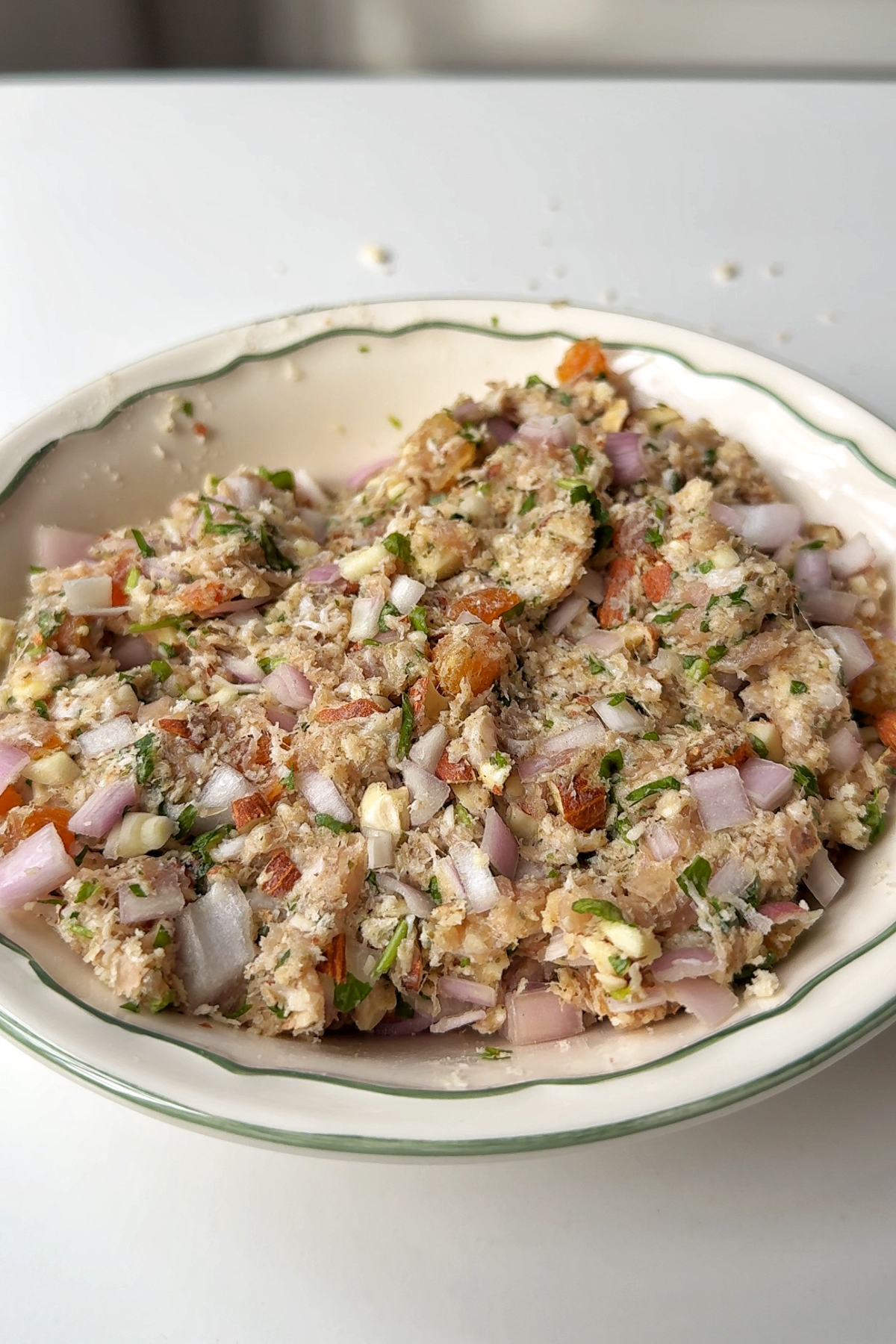 Homemade stuffing for our stuffing stuffed chicken breast recipe.