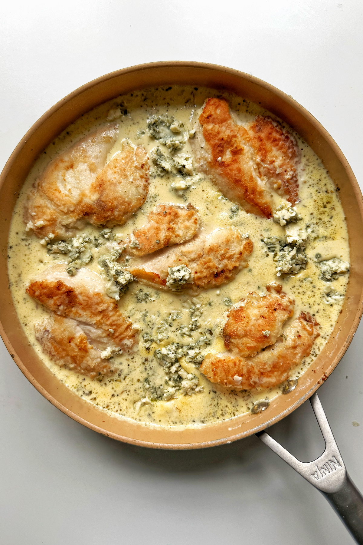 Chicken gorgonzola dish.