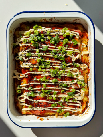okonomiyaki traybake image.