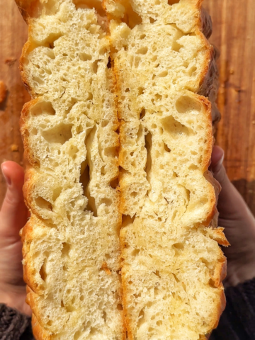 cross section of viral croissant bread