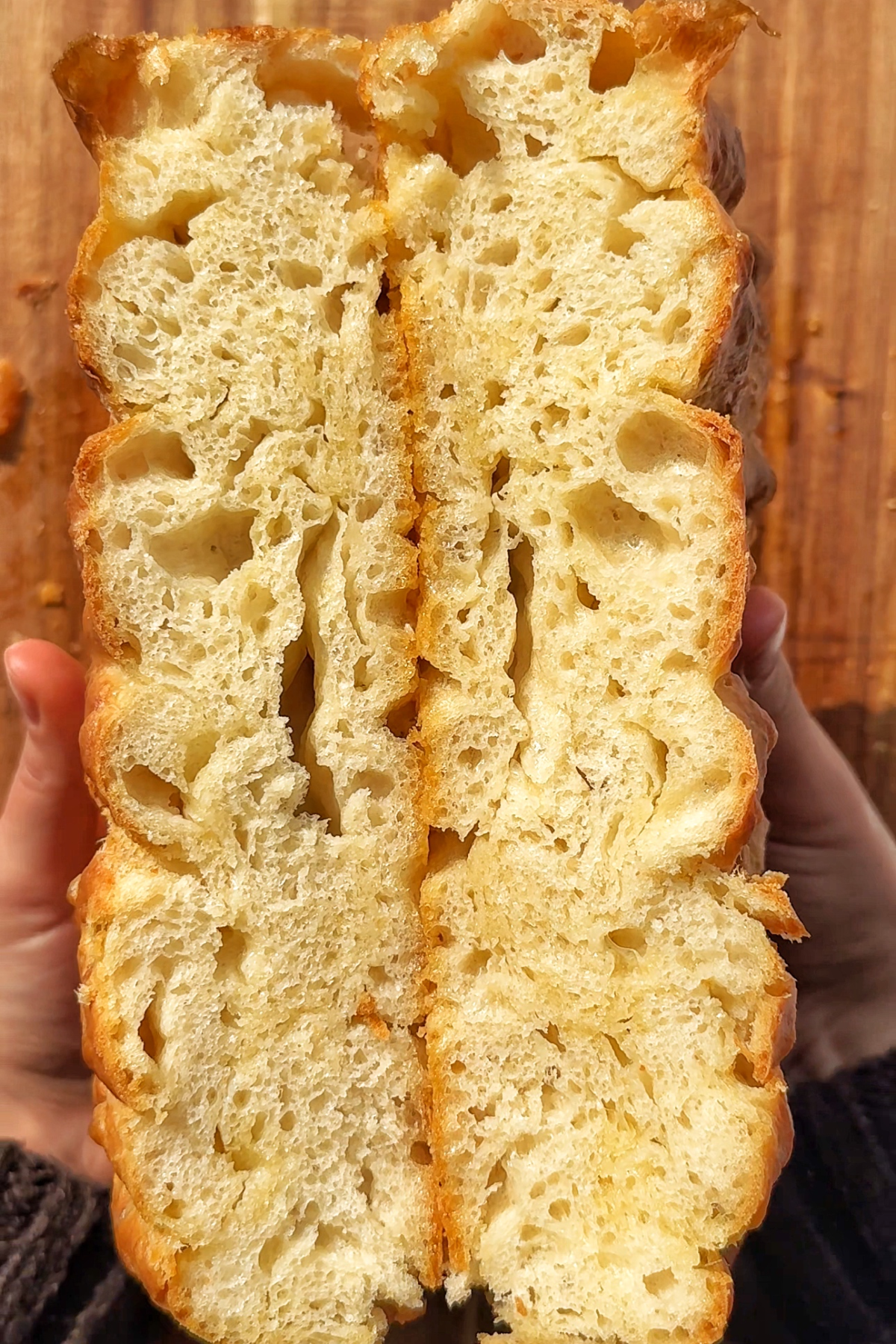 cross section of viral croissant bread