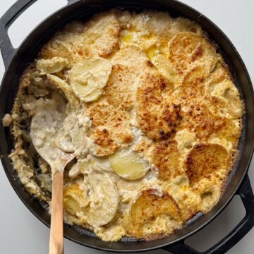 Final lady Godivas dauphinoise dish.